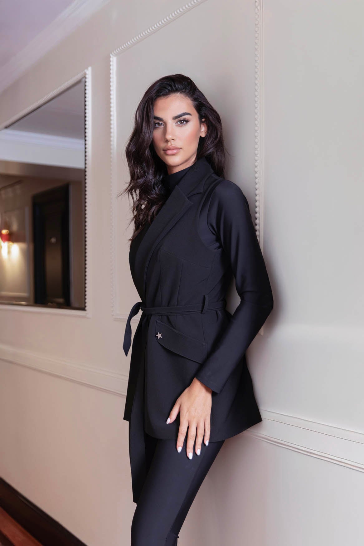 Sculpt Jumpsuit a Zampa con Gilet Essence + 4N0A1235 look