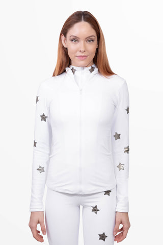 New Saint Moritz Chaqueta Térmica Blanca y Oro Larga
