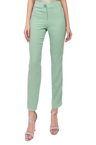 Nuvola Light Green Pants with Satin bands