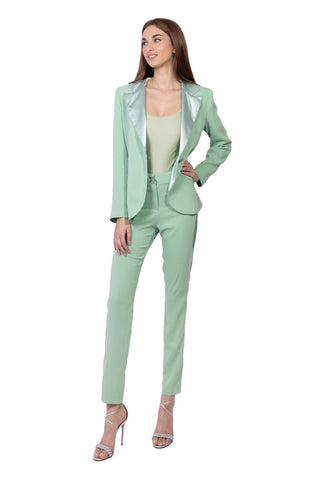 Nuvola Light Green Pants with Satin bands