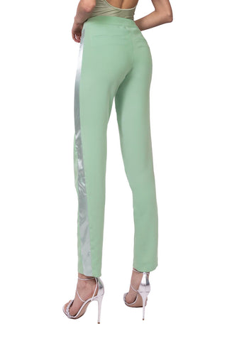 Nuvola Light Green Pants with Satin bands