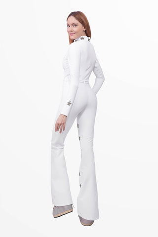 Megeve Super Warm Ski Suit White and Gold