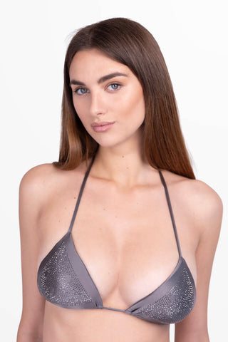 Diamond Triangle Bikini in Silky Lycra