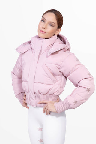 Megeve Cropped Ski Jacket Pink