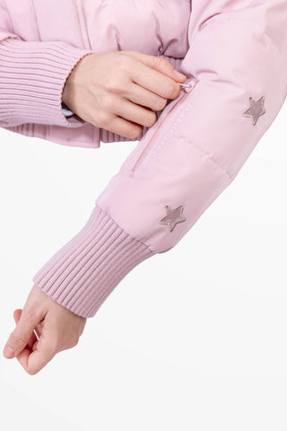 Megeve Cropped Ski Jacket Pink