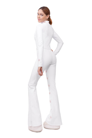 Megeve Super Warm Ski Suit White and Pink