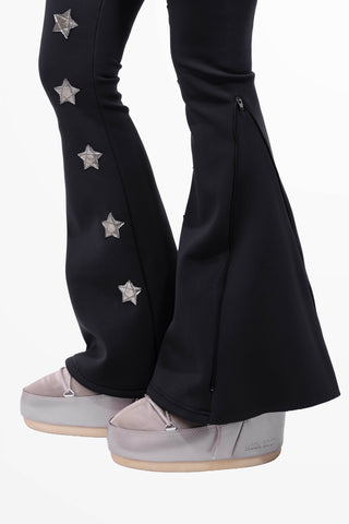 Megeve Winter Leggings de esquí Super Warm Negro y Oro