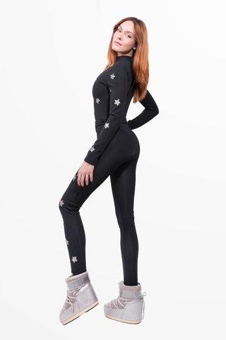 Cortina 2026 Mono de Esquí Super Warm Negra y Oro