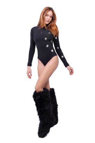 Megeve Skibody Black and Gold