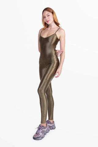 Athletic Top in Lycra Setata e Modellante