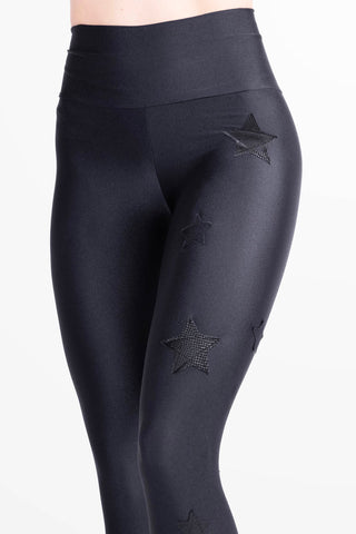 Lunis Leggings Stelle Pitonate e Lycra Setata