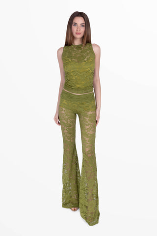 Transparence Summer Trousers Lime
