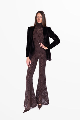 Transparence Lupetto e Pantalone Cioccolato con Margot Nera