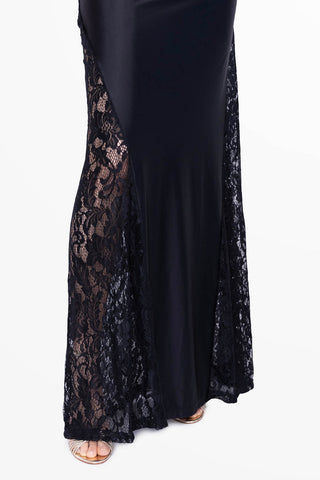 Transparence Abito in Lycra Setata e Pizzo