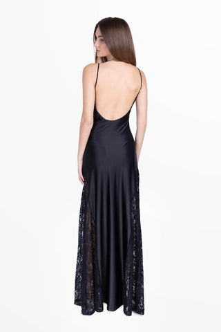 Transparence Abito in Lycra Setata e Pizzo