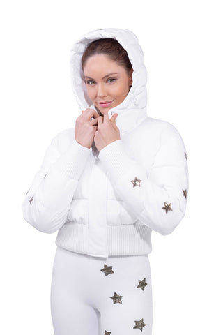 Megeve Cropped Ski Jacket White