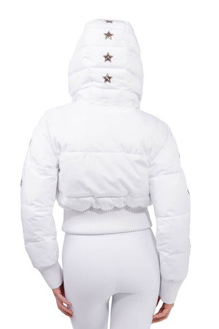 Megeve Cropped Ski Jacket White