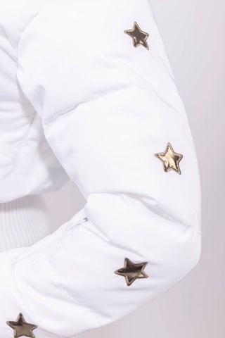 Megeve Cropped Ski Jacket White