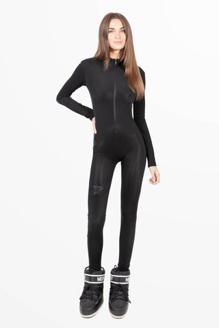 Cortina black skisuit with stars