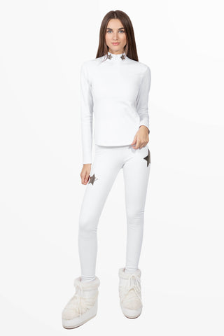 Cortina Winter Leggings vita Alta Blanco
