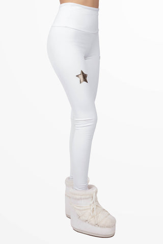 Cortina Winter Leggings vita Alta Blanco