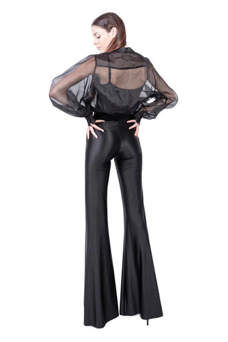 Odile Jumpsuit in Silk Organza and Black Silk Lycra