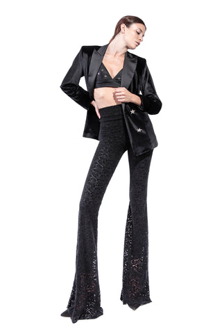 Skyfall Velvet Dinner Double-Breasted Jacket Black