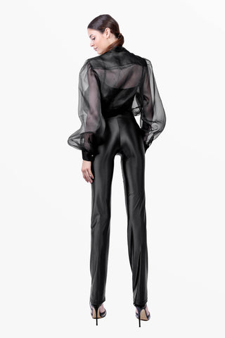 Odile Straight-Leg Trousers in Silk Lycra