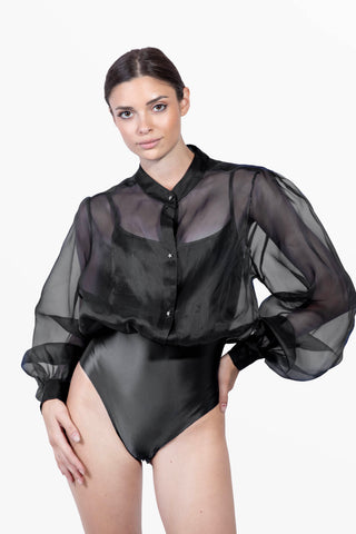 Odile Shirt-Body in Silk Organza