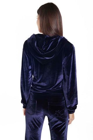 Andromeda Dark Blue Velvet Tracksuit