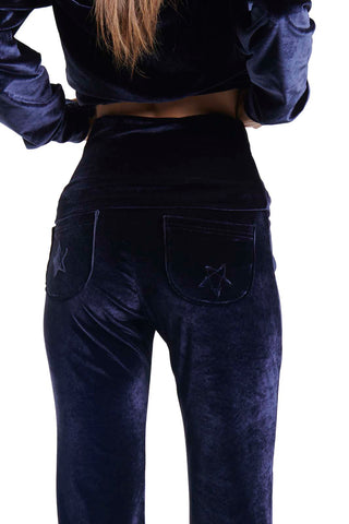 Andromeda Dark Blue Velvet Tracksuit