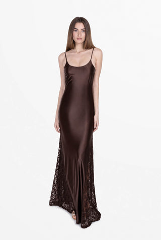 Transparence Abito in Lycra Setata e Pizzo
