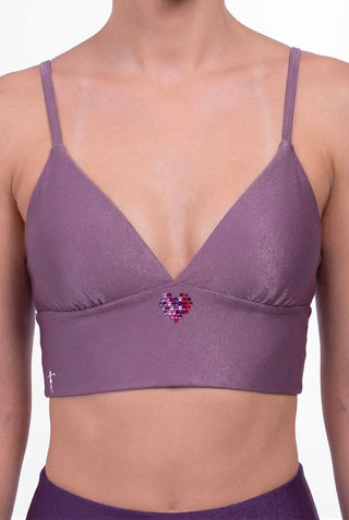 Amoureuse Top Bra with Hand-Applied Multicolour Crystal Hearts