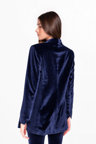 Margot Giacca in Velluto Navy - retro