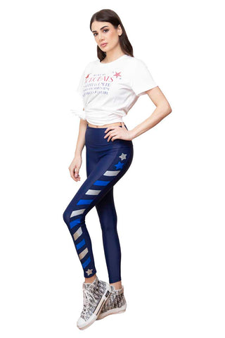 Graffiti Wonder Woman Leggings Azul