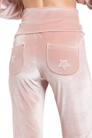 Andromeda Light Pink Velvet Tracksuit