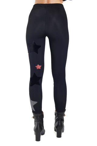 Winter Leggings Lycra plush star waterfall