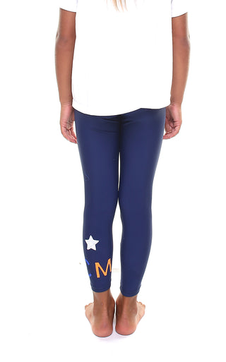 Leggings Bambina personalizzato con una stella e lettere applicate in orizzontale - L'Equilibriste