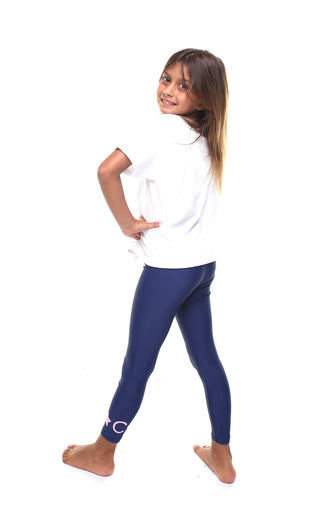 Leggings Bambina personalizzato con due stelle ed una lettera applicata sulla caviglia - L'Equilibriste