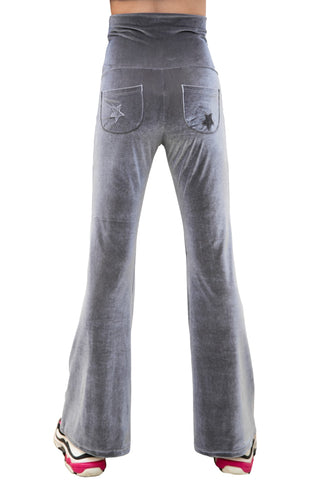Andromeda Grey Velvet Tracksuit